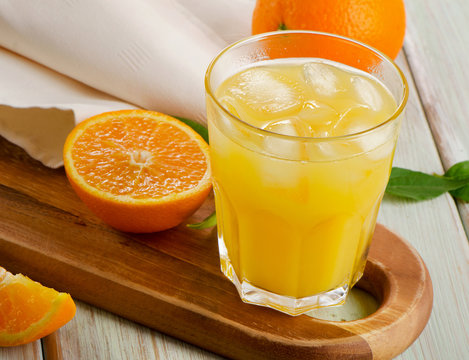 Glass of  orange juice