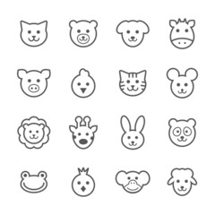 Animals icons set.