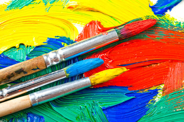 Obraz premium Paints and brushes