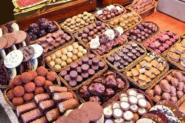 Chocolate candies - Boqueria Market, Barcelona
