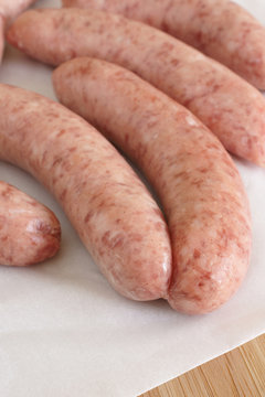 British sausages traditionaly made with pork and beef