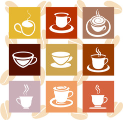 Coffee cups icons