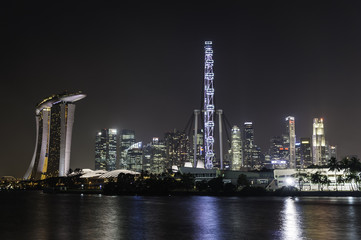 Plakat Singapore city at night