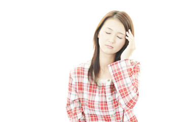Fototapeta premium 疲れた表情の女性