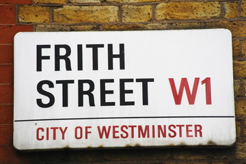 Fototapeta na wymiar Frith Street street sign