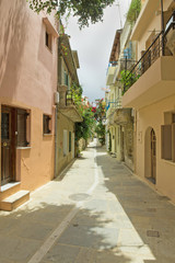 colorful old town of Rethymno is located in Crete