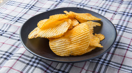 Ribbed potatoes snack