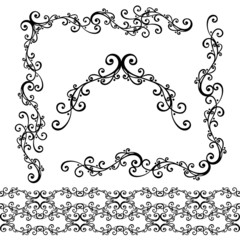 Decorative Abstract Frame, Ornament (Vector). Decorative Corner