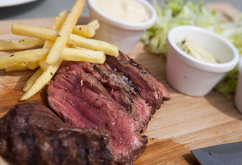 Steak and chips