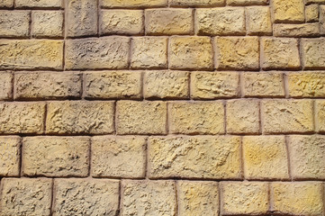 Imitation stone wall closeup
