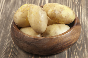 Fototapeta na wymiar Boiled Young potatoes