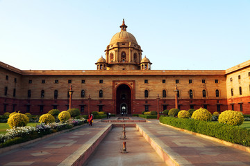Les bâtiments du gouvernement indien, Raj Path, New Delhi, Inde