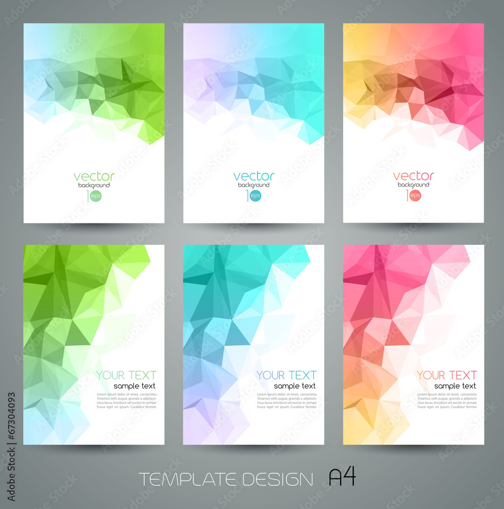 Poster vector abstract geometric background with triangle