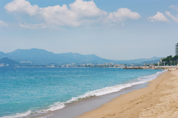 Sea view in Cannes, beach panorama, european landscape