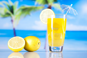 Lemon cocktail drink