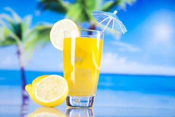 Lemon cocktail drink