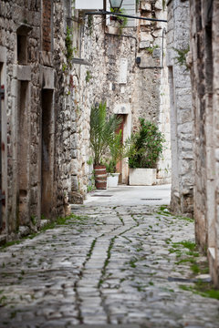 Fototapeta Old Stone Streets of Trogir, Croatia