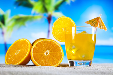 Orange cocktail drink