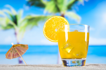 Orange cocktail drink
