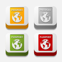 square button: passport