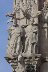 Fototapeta na wymiar Detail of the Siena cathedral, Tuscany, Italy