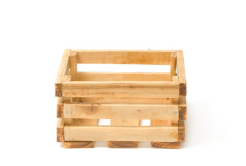 Empty wooden fruit crate