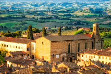 Foto auf Acrylglas View From San Gimignano Tower © evgo