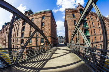 Speicherstadt (Warehouse district) in Hamburg, Germany