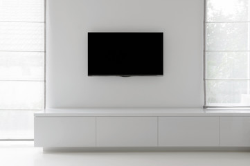 white living room detail