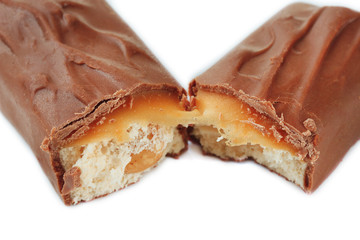 Delicious chocolate bars close up