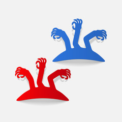 realistic design element: zombie