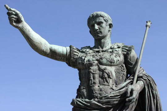 Roman emperor Augustus in Rome, Italy