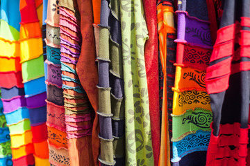 chusta ubranie apaszka chustka tkanina kolor - obrazy, fototapety, plakaty