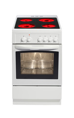 Modern white stove isolated on white