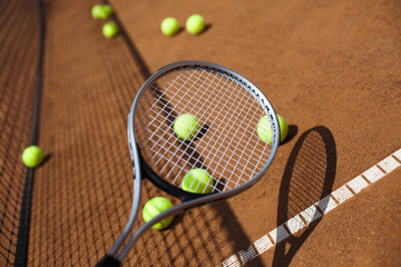 Sport, Tennis racket and balls