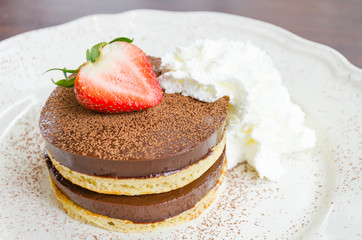 Chocolate pudding pancake