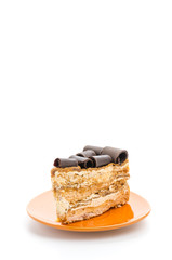 Coffee cake isolated on white background