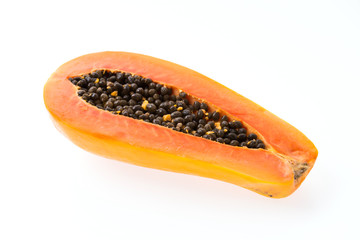Papaya isolated on white