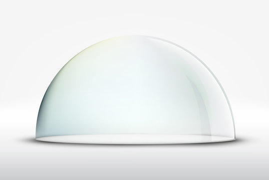 glass dome on white background