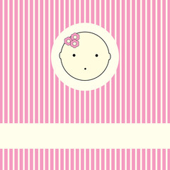 Bright baby girl arrival card