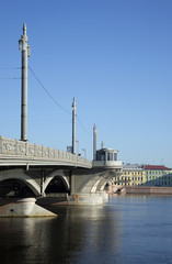 Летнее утро у Благовещенского моста. Санкт-Петербург