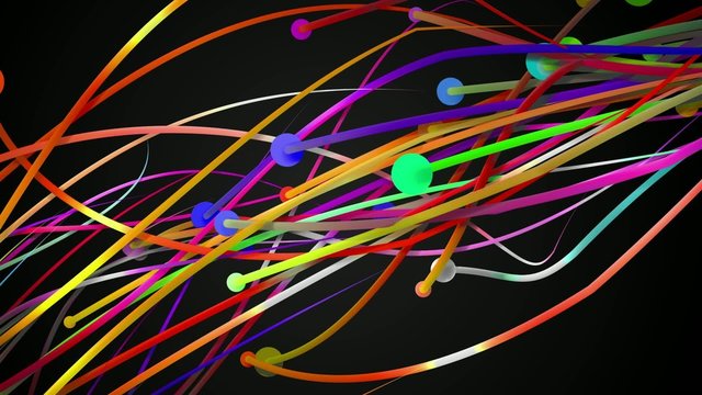 Rainbow Circle Line Loop Animation Dark Background