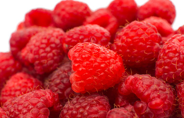 fresh raspberries isolated