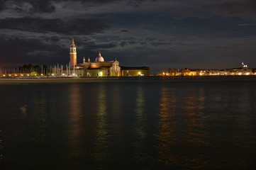 Obraz premium The streets of Venice Long exposure By Night.
