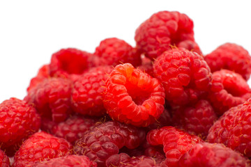 fresh raspberries isolated