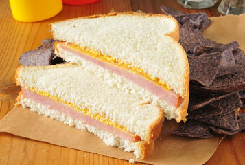 Ham and cheese sandwich