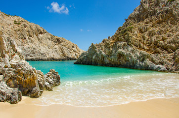Obraz premium Crete Bay - Beautiful isolated Bay in the southern of crete, cl