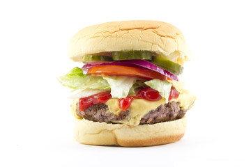 CheeseBurger Lettuce Tomato Onion Pickle