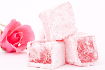turkish delight with rose flavor