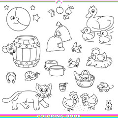 coloring book with animals